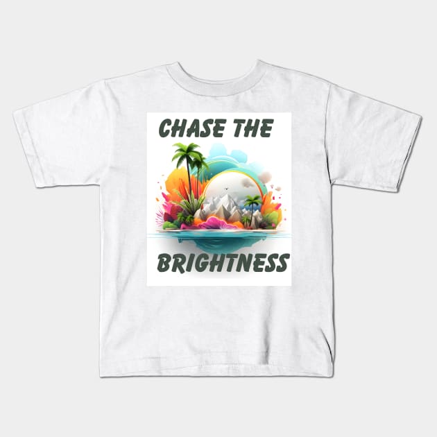 Chase the Brightness Kids T-Shirt by NedisDesign